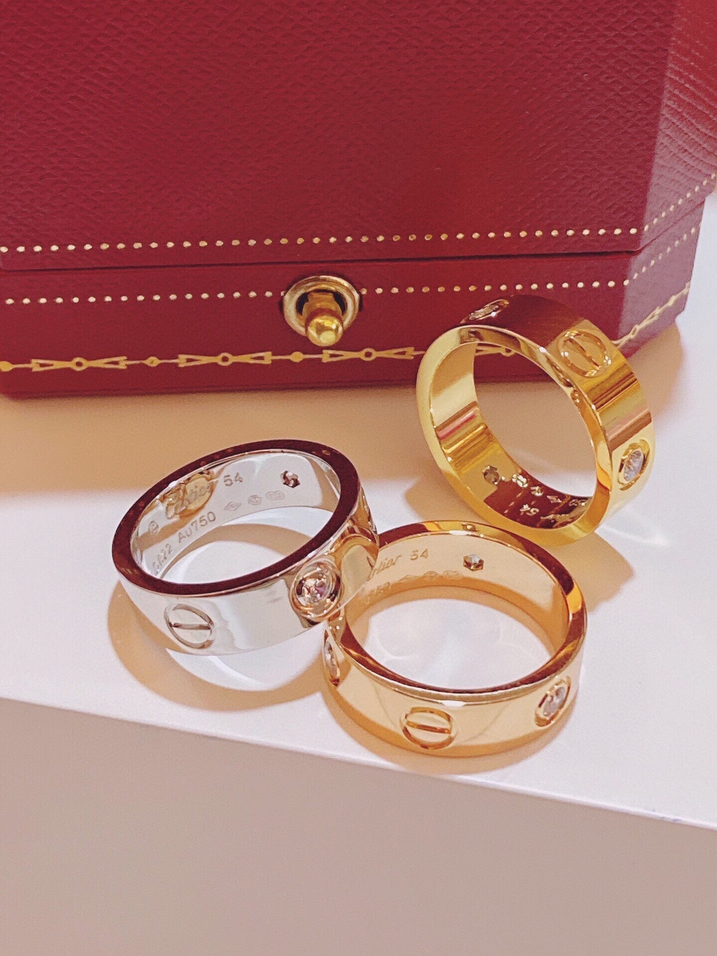[Renovia Jewelry]Three-Diamond Ring