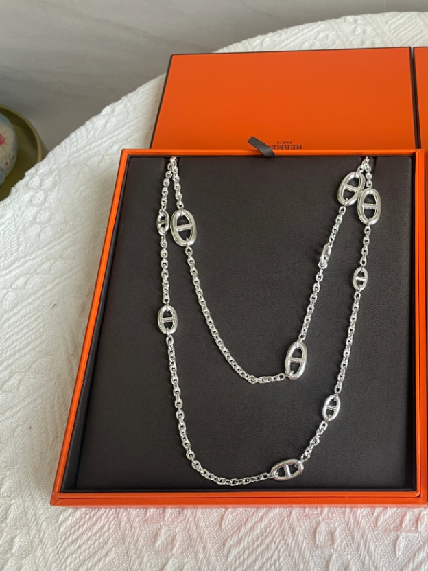 [Renovia Jewelry]クラシックシルバーセーターチェーン