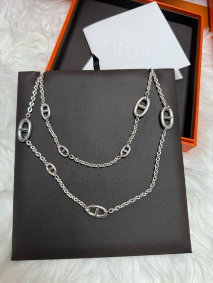 [Renovia Jewelry]クラシックシルバーセーターチェーン