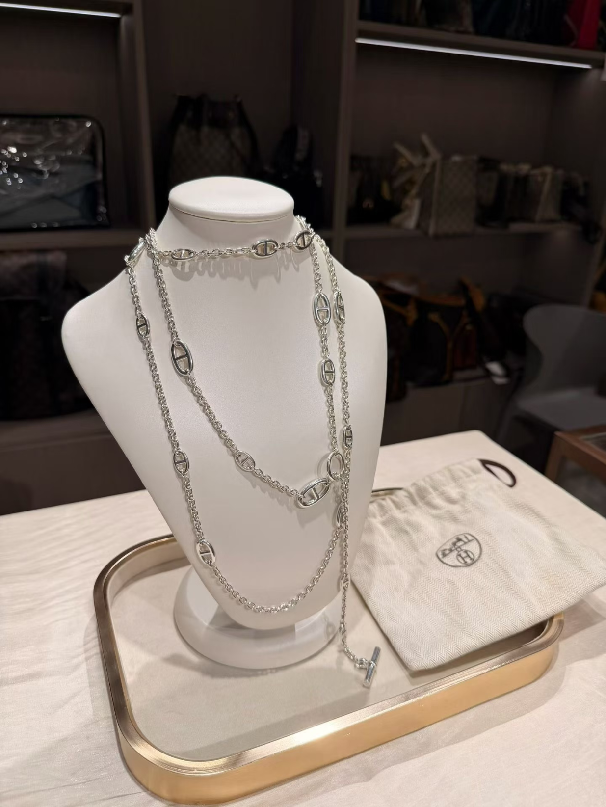 [Renovia Jewelry]クラシックシルバーセーターチェーン