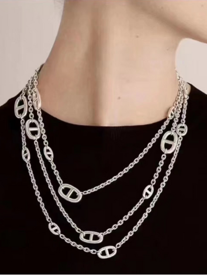[Renovia Jewelry]クラシックシルバーセーターチェーン