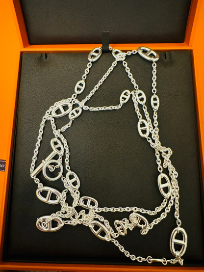 [Renovia Jewelry]クラシックシルバーセーターチェーン
