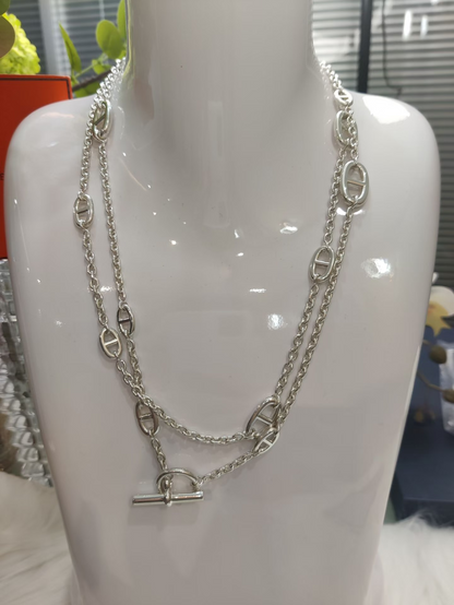[Renovia Jewelry]クラシックシルバーセーターチェーン