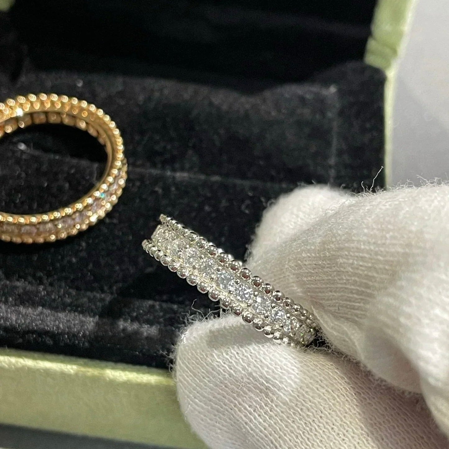[Renovia Jewelry]ペルレ ダイヤモンド ローズゴールド リング