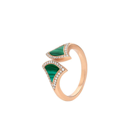 [Renovia Jewelry]ドリームマラカイトダイヤモンドオープンリング