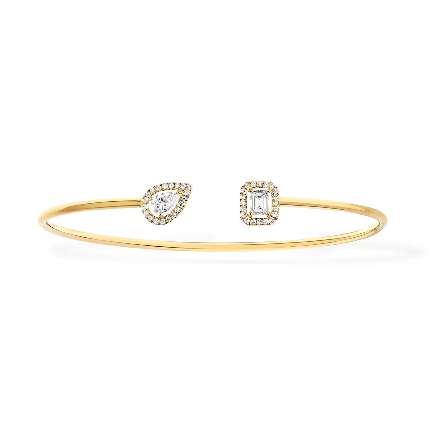 [Renovia Jewelry]JONC FLEX MY TWIN TOI & MOI SILVER DIAMOND BRACELET