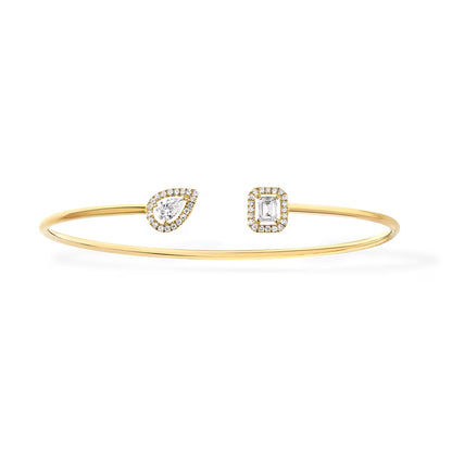 [Renovia Jewelry]JONC FLEX MY TWIN TOI & MOI SILVER DIAMOND BRACELET
