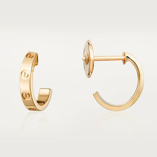 [Renovia Jewelry]LOVE EARRINGS 2.65MM PINK GOLD