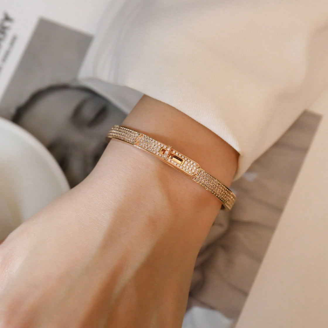 [Renovia Jewelry]KELLYブレスレット ダイヤモンド パヴェ