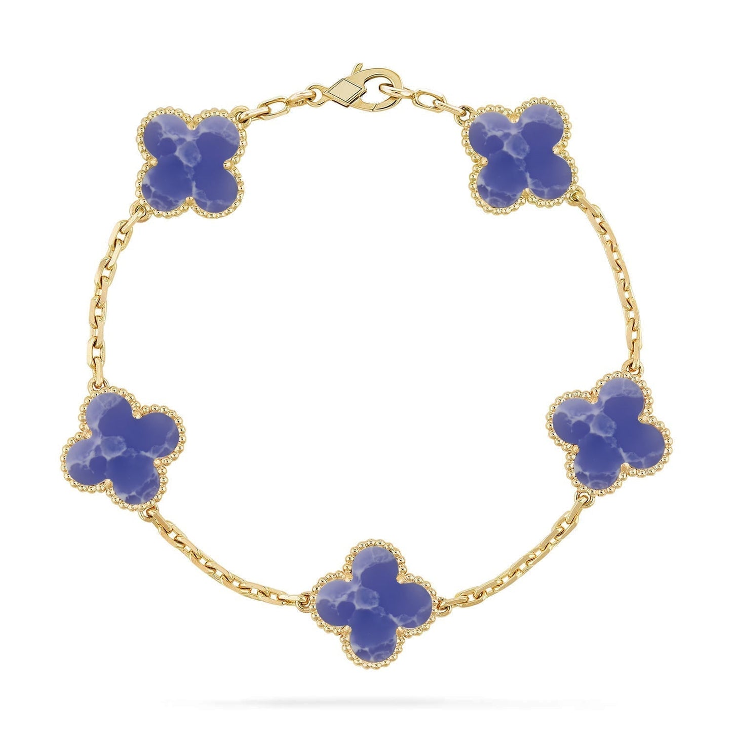 [Renovia Jewelry]CLOVER 5 MOTIF BLUE VEINS BRACELET COLLECTION