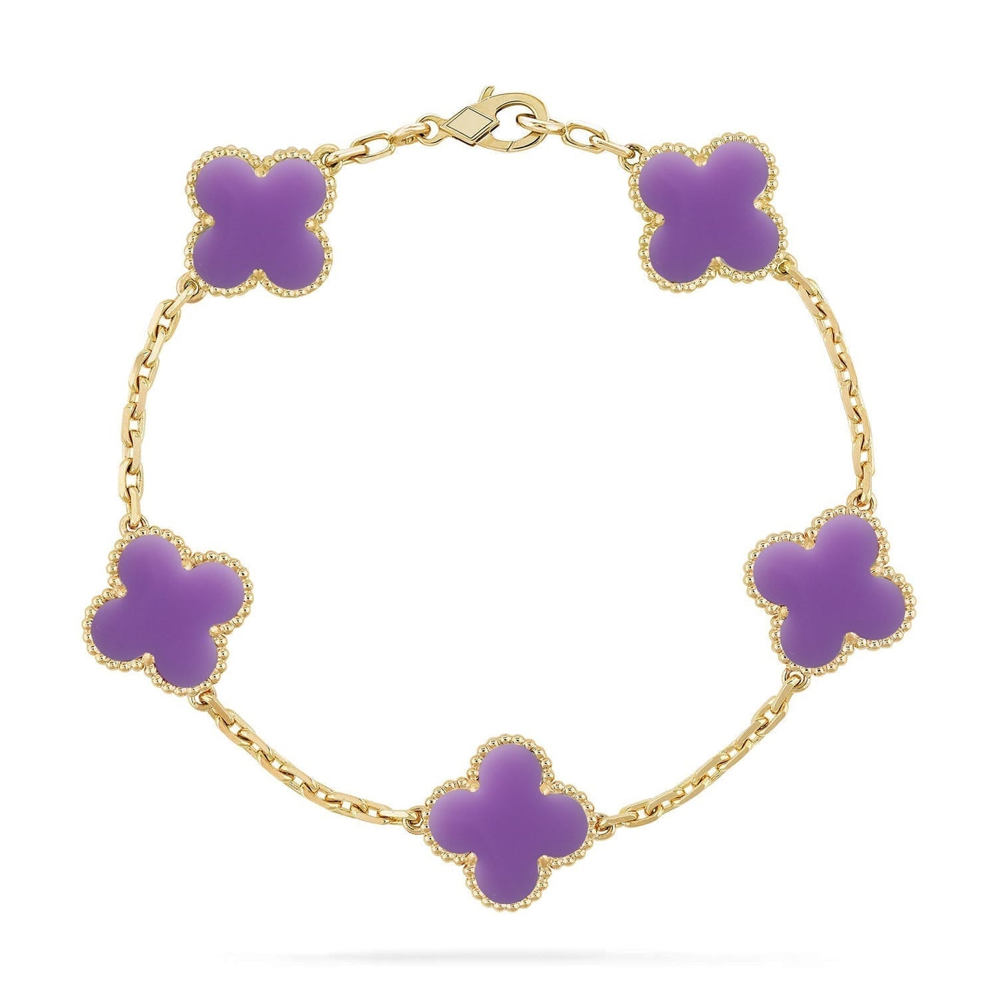 [Renovia Jewelry]CLOVER 5 MOTIF LIGHT PURPLE BRACELET COLLECTION