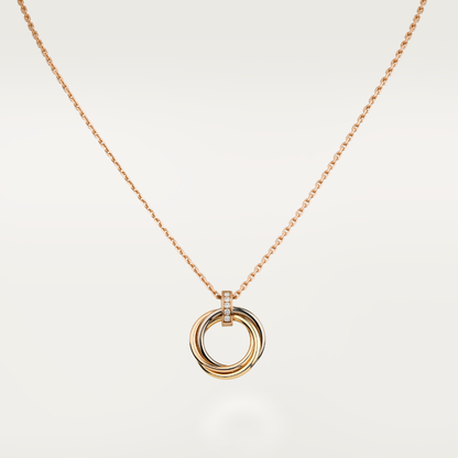 [Renovia Jewelry]TRINITY NECKLACE GOLD  DIAMONDS