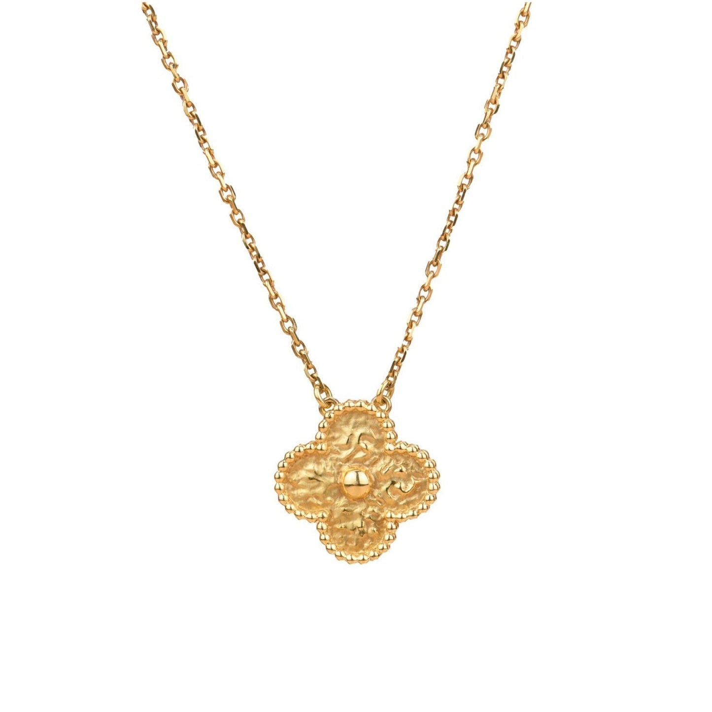 [Renovia Jewelry]CLOVER 15MM  BRONZING NECKLACE
