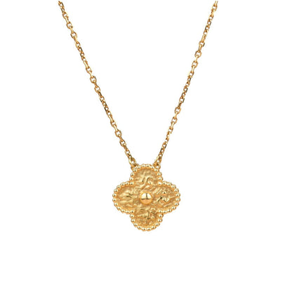 [Renovia Jewelry]CLOVER 15MM  BRONZING NECKLACE