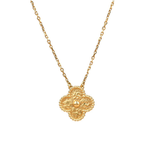 [Renovia Jewelry]CLOVER 15MM  BRONZING NECKLACE