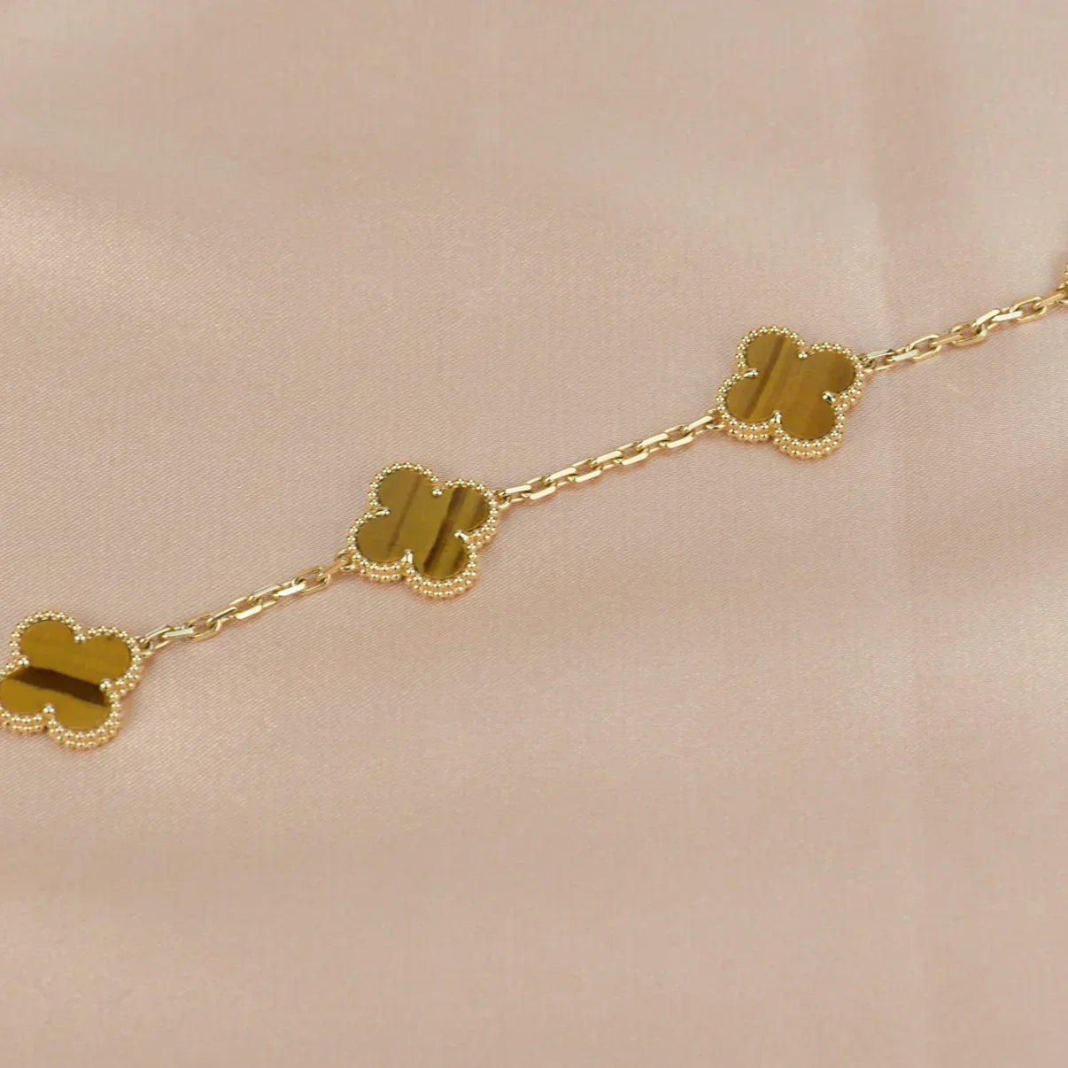 [Renovia Jewelry] CLOVER 5 MOTIFS TIGER EYE BRACELET COLLECTION