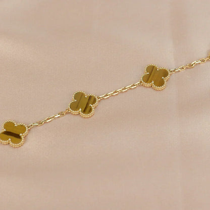 [Renovia Jewelry] CLOVER 5 MOTIFS TIGER EYE BRACELET COLLECTION