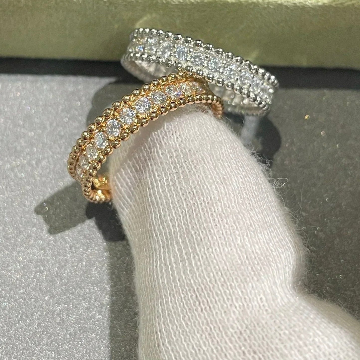 [Renovia Jewelry]ペルレ ダイヤモンド ローズゴールド リング