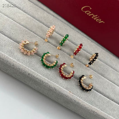 [Renovia Jewelry]NEW COLORED GEMSTONE COLLECTION SMALL HOOP EARRINGS