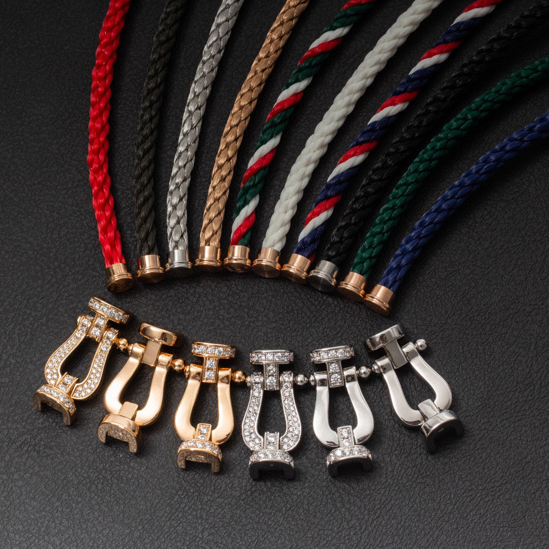 [Renovia Jewelry]FORCE LARGE HORSESHOE FULL DIAMOND BRACELET SILVER
