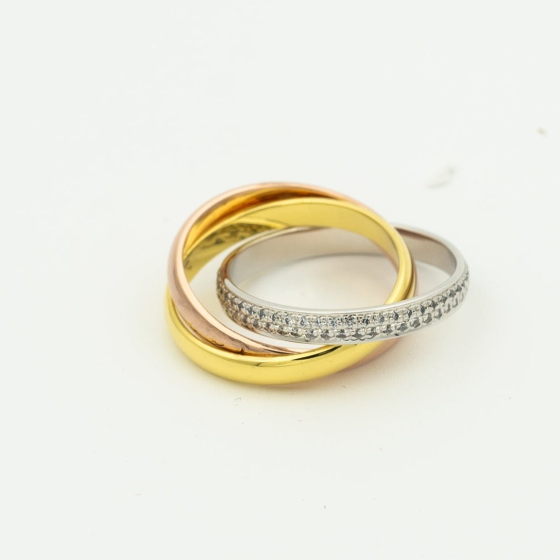 [Renovia Jewelry]トリニティリング ゴールド ピンクゴールド シルバー ダイヤモンド
