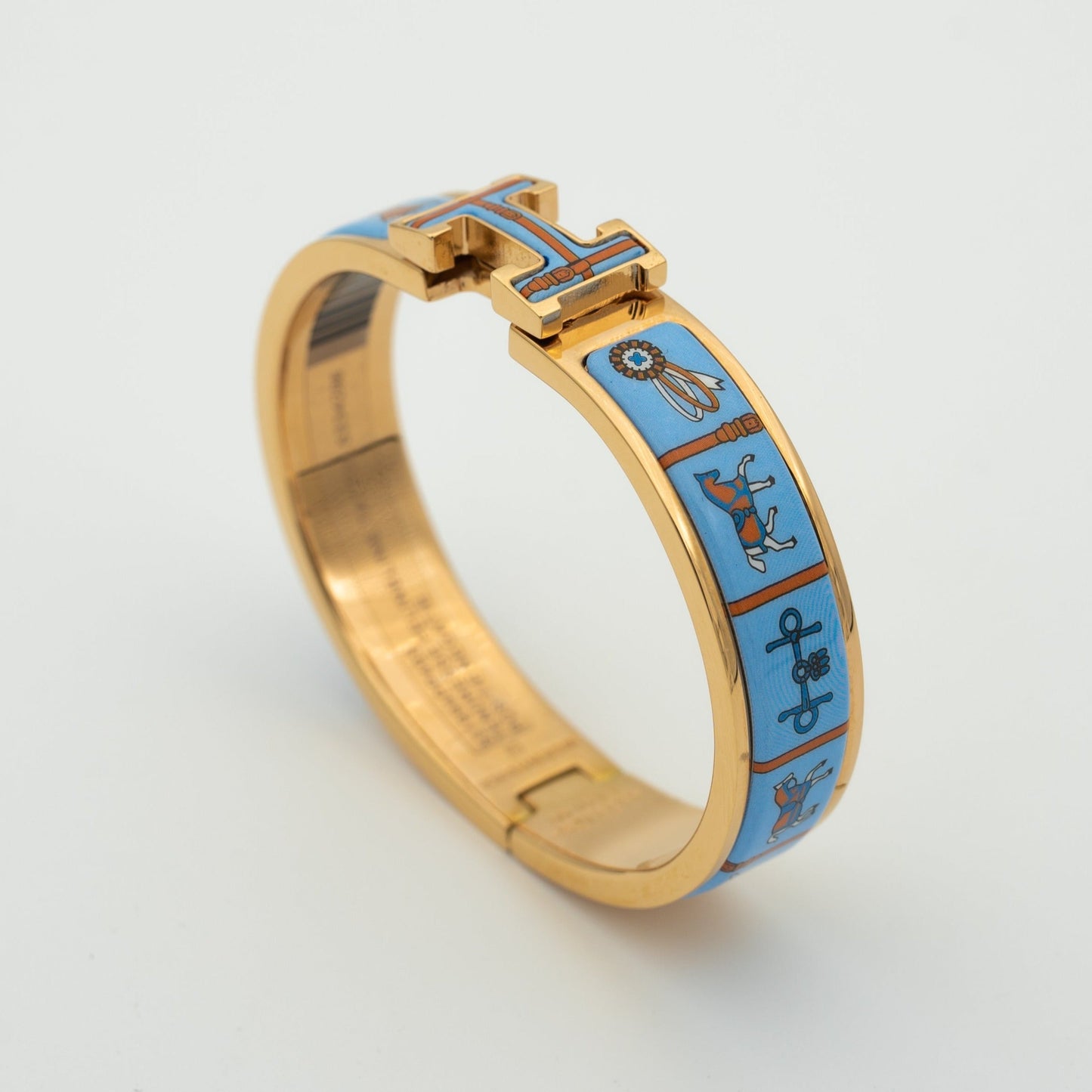 [Renovia Jewelry]H ピンクゴールド ブレスレット ブルーセラミック