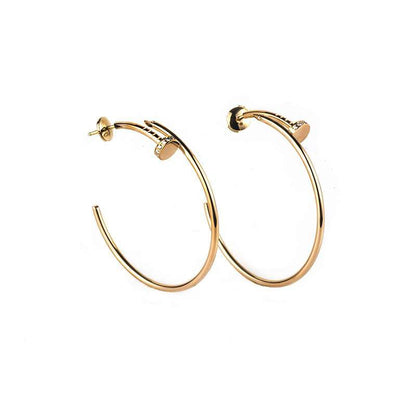 [Renovia Jewelry]JUSTE EARRINGS GOLD DIAMONDS 1.8MM