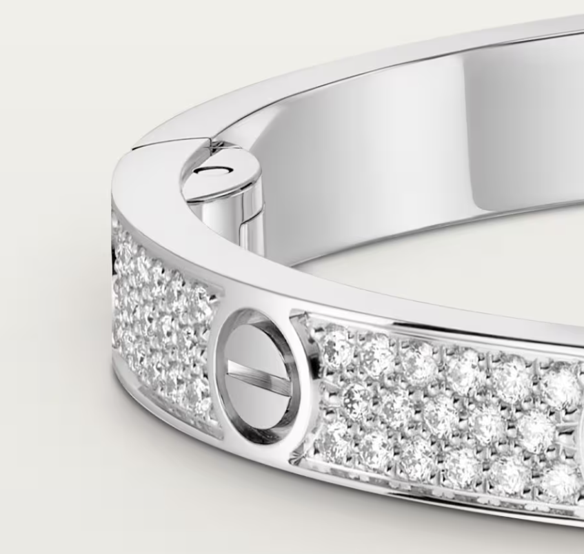 [Renovia Jewelry]NEW-LOVE-4.8MM-Width Diamond-Studded Bracelet