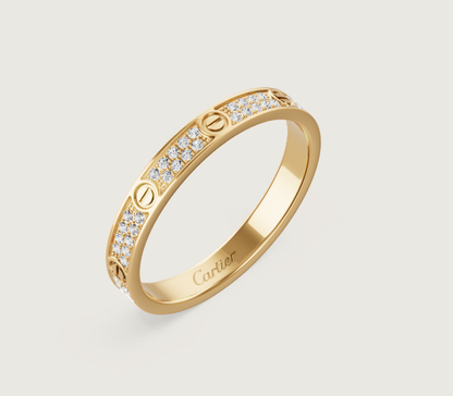 [Renovia Jewelry]LOVE RING 2.6mm-wide full-diamond ring Gold