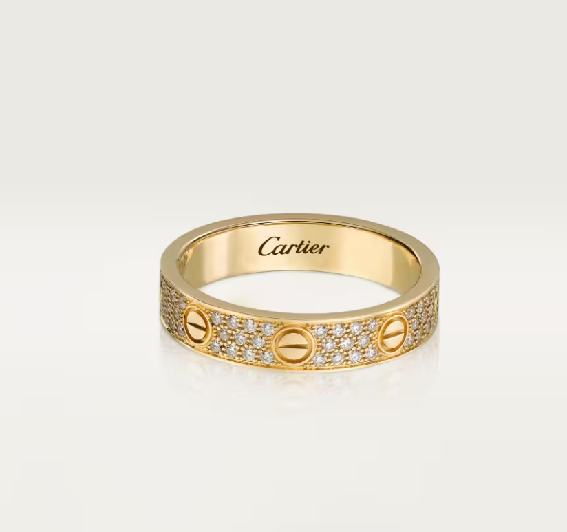 [Renovia Jewelry]LOVE RING 4mm-wide full-diamond ring GOLD