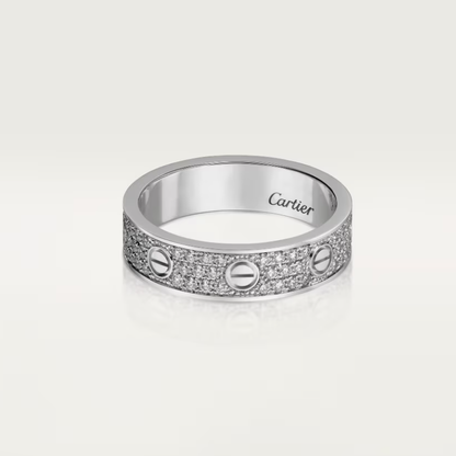 [Renovia Jewelry]LOVE RING 4mm-wide full-diamond ring silver