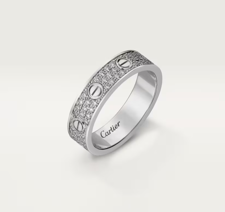 [Renovia Jewelry]LOVE RING 4mm-wide full-diamond ring silver