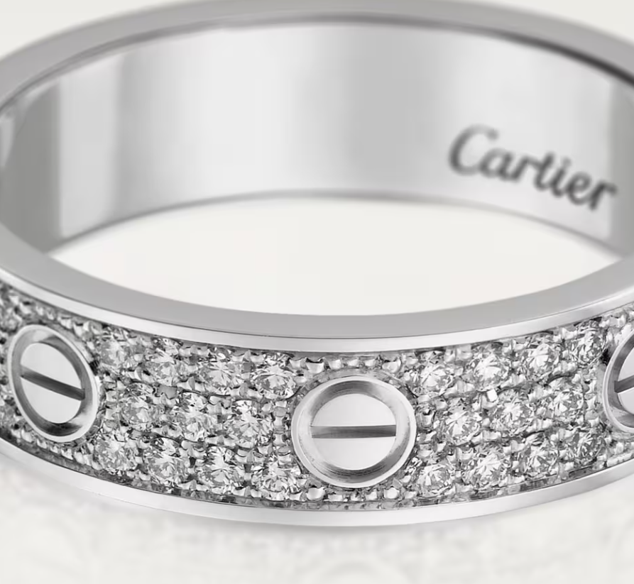 [Renovia Jewelry]LOVE RING 4mm-wide full-diamond ring silver