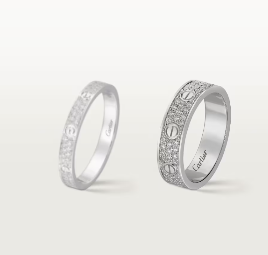 [Renovia Jewelry]LOVE RING 4mm-wide full-diamond ring silver