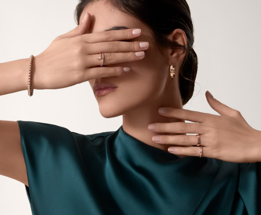 [Renovia Jewelry]LOVE RING 2.6mm-wide full-diamond ring Rose Gold