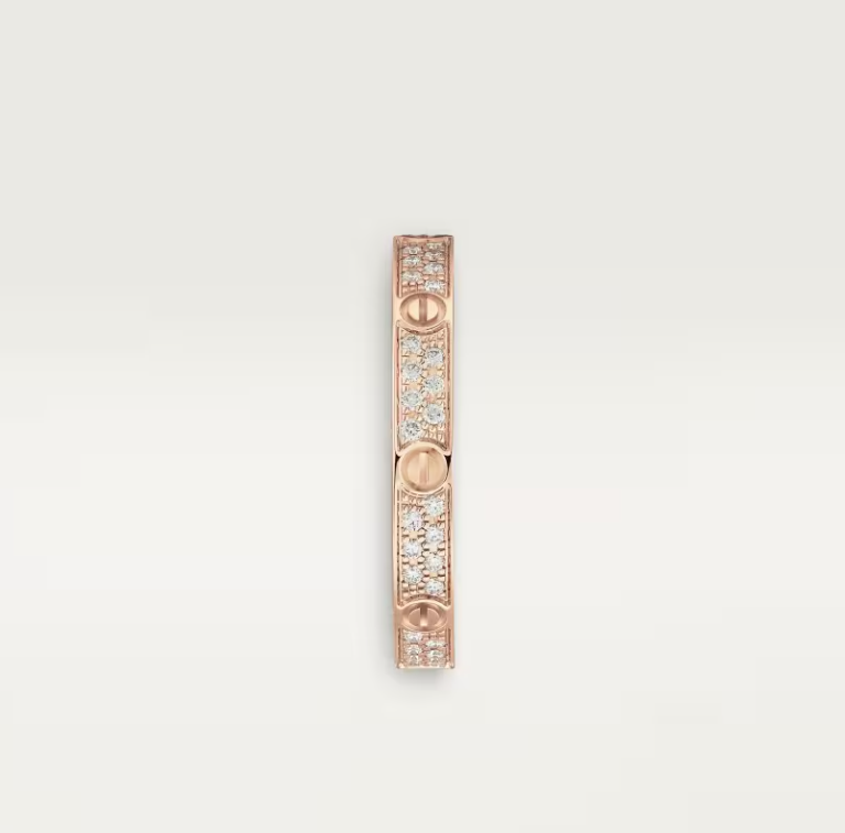 [Renovia Jewelry]LOVE RING 2.6mm-wide full-diamond ring Rose Gold