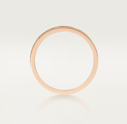 [Renovia Jewelry]LOVE RING 4mm-wide full-diamond ring Rose Gold