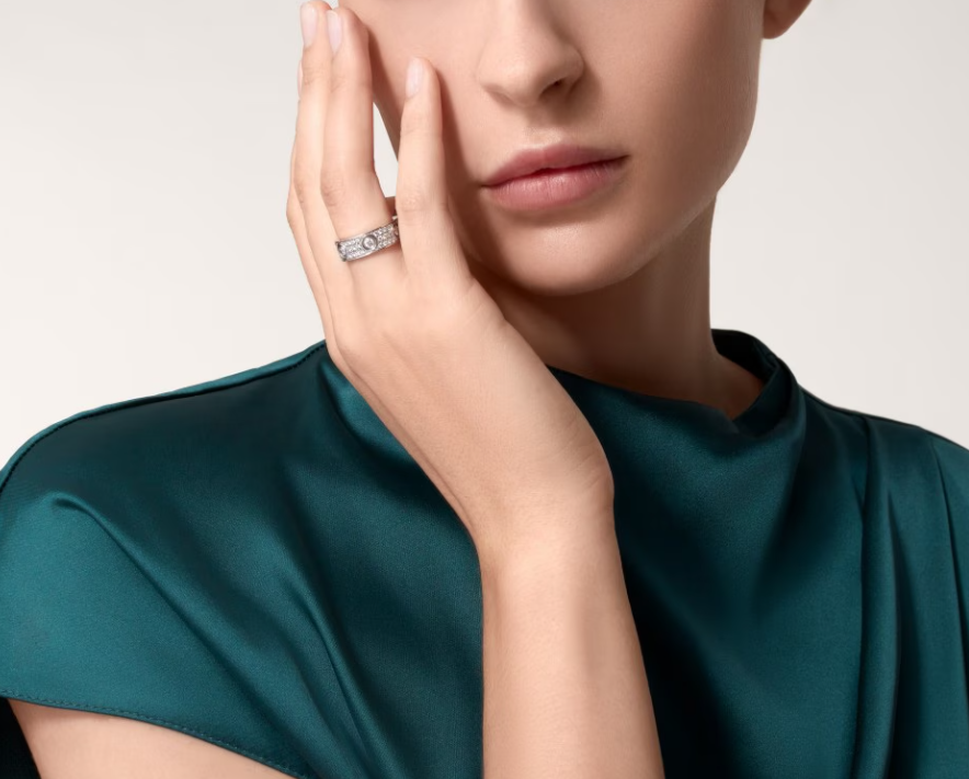 [Renovia Jewelry]LOVE RING 6.5MM Full Diamond, 6 Major Diamonds Silver