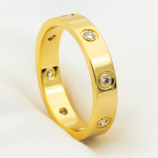 [Renovia Jewelry]LOVE RING 3.6MM 8 DIAMONDS