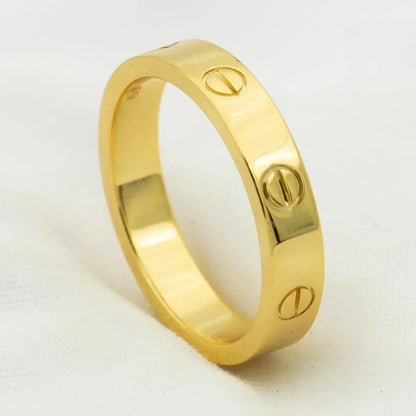 [Renovia Jewelry]LOVE RING 4MM 1 DIAMOND GOLD