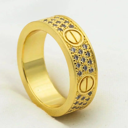 [Renovia Jewelry]LOVE RING 5.5MM DIAMONDS PAVED