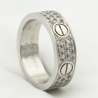 [Renovia Jewelry]LOVE RING 5.5MM DIAMONDS PAVED