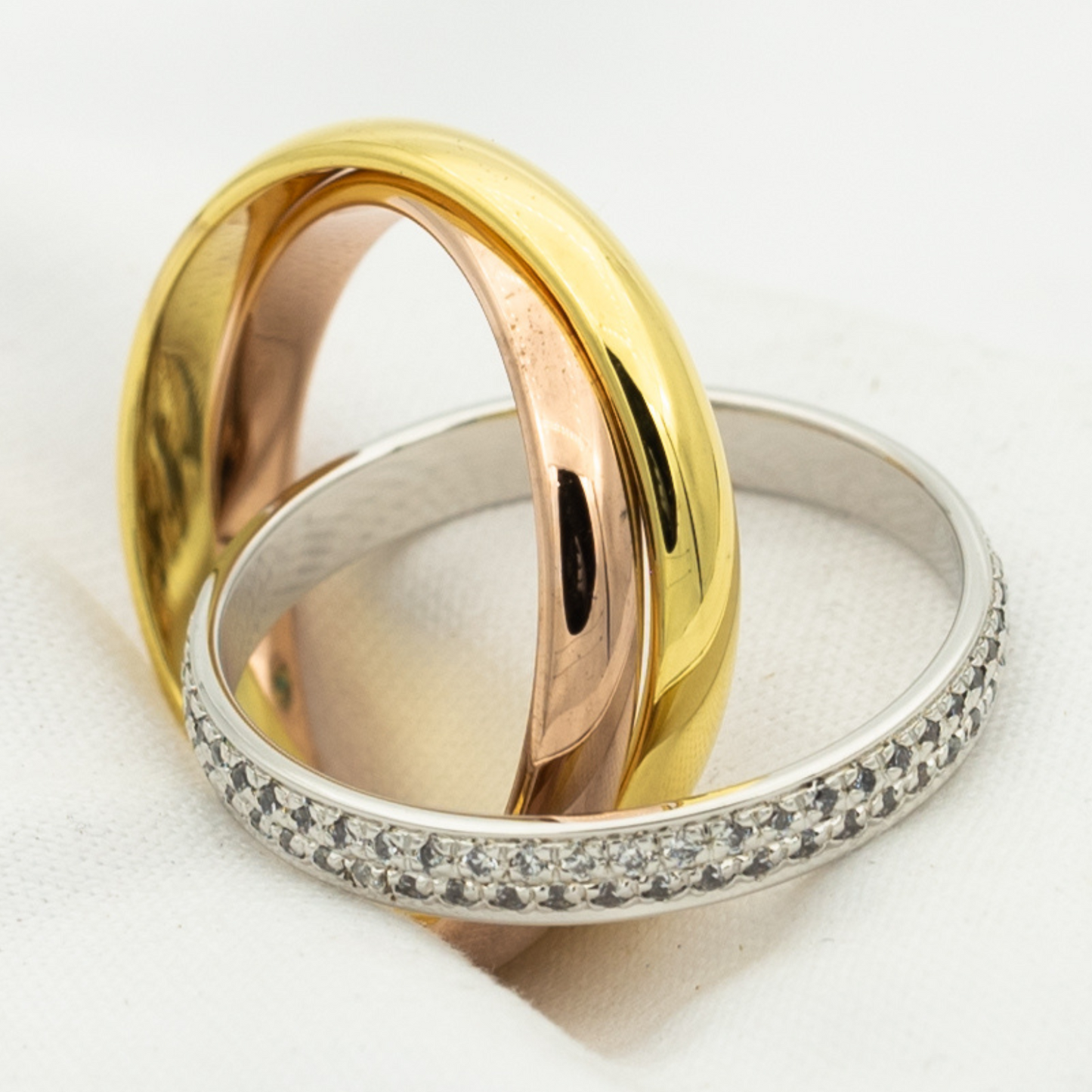 [Renovia Jewelry]トリニティリング ゴールド ピンクゴールド シルバー ダイヤモンド