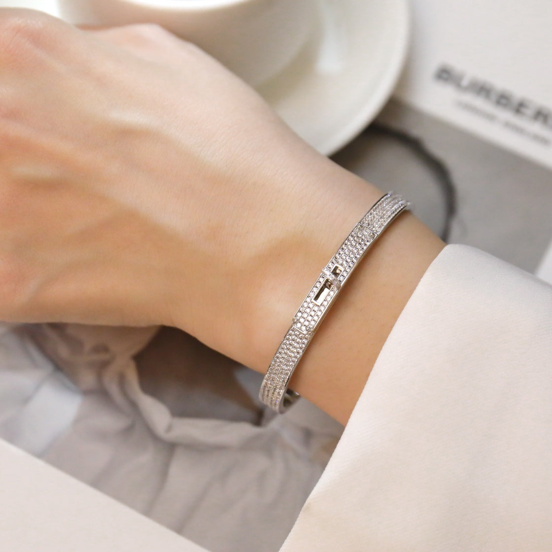 [Renovia Jewelry]KELLYブレスレット ダイヤモンド パヴェ