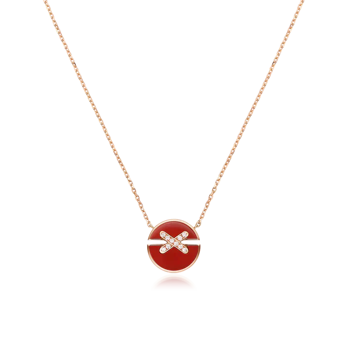 [Renovia Jewelry]JEUX DE ROSE GOLD DIAMOND NECKLACE