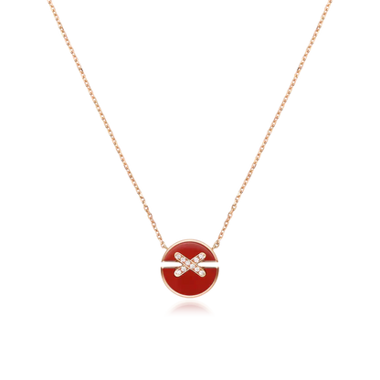 [Renovia Jewelry]JEUX DE ROSE GOLD DIAMOND NECKLACE