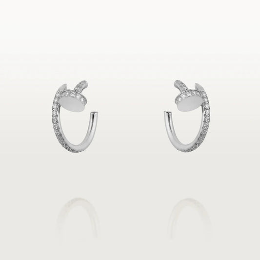 [Renovia Jewelry]JUSTE EARRINGS 12.75MM SILVER DIAMOND