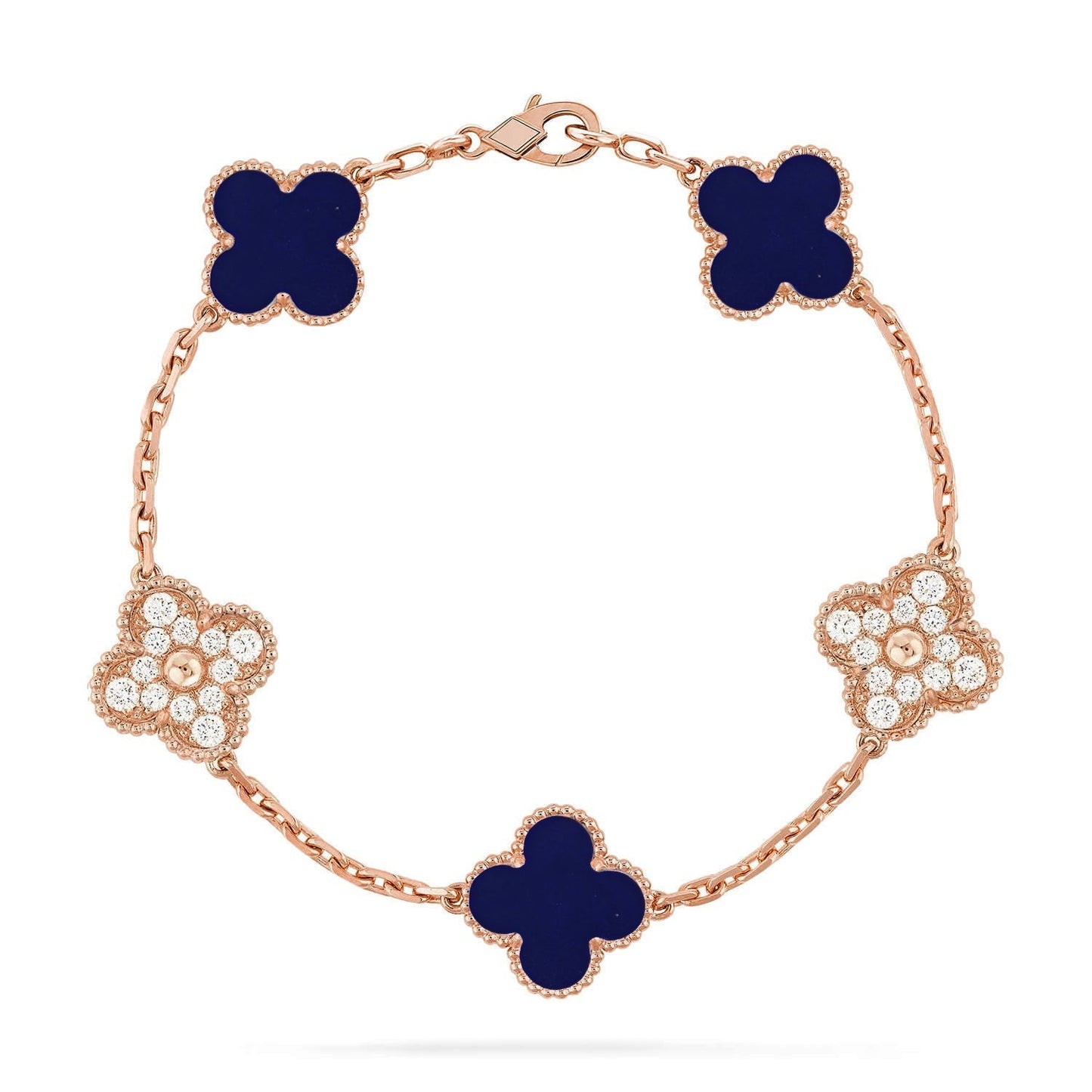 [Renovia Jewelry]CLOVER 5 MOTIF LAPIS LAZULI BRACELET COLLECTION