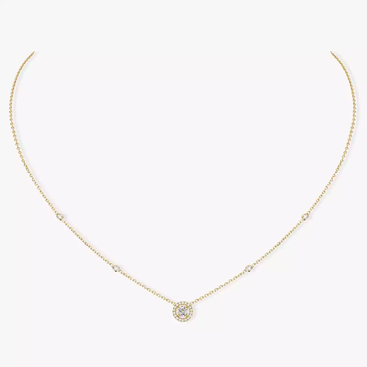 [Renovia Jewelry]Diamond Necklace 0,20ct Brilliant Shape Joy
