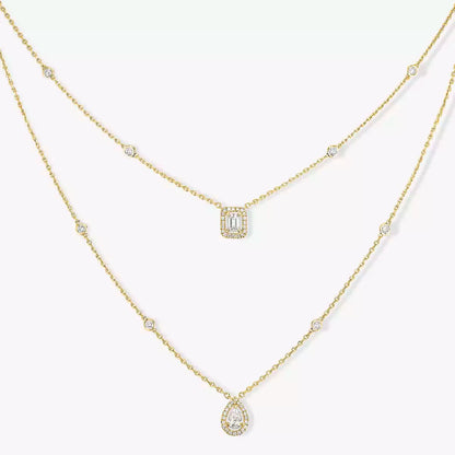 [Renovia Jewelry]Diamond Necklace My Twin 2 Rows